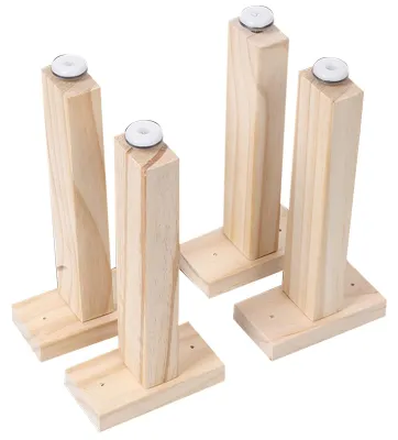 Imagen del producto de Juego de 4 patas de madera ajustables para muebles