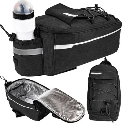 Produktbild von MalTrack Thermische Fahrradtasche Kühltasche 10l Picknicktasche für Lebensmittel große Familientasche Lebensmitteltransport Schwarz