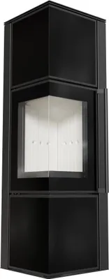Produktbild von Kaminofen aus Stahl KRATKI TORA/M 8 kW Ø 150 Schwarzes Glaspaneel mit Türfeder
