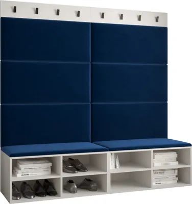 Produktbild von Garderobe MIRO Set 7 mit gepolsterten Paneelen Industrial Design