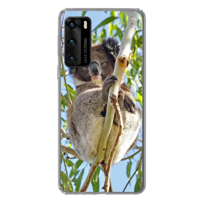 Produktbild von MuchoWow® Handyhülle Schutzhülle Hülle für Huawei P40 Koala - Luft - Zweige - Jungen - Mädchen Silikon Softcase Handy Hülle - Handytasche
