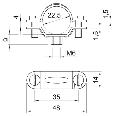 Zdjęcie produktu dla Obo Bettermann 1383167, Stal, Stal, 1,35 cm, 14 mm, 1,5 mm