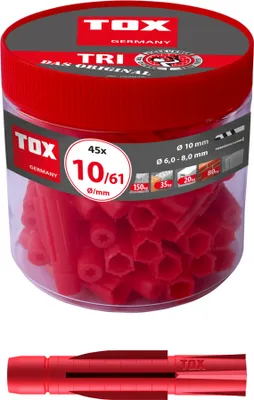 Produktbild von TOX Allzweckdübel Tri 10x61 mm in Runddose 45 Stk