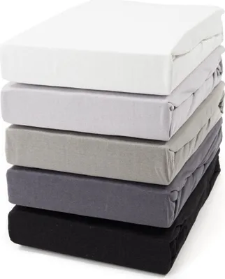 Produktbild von Premium Spannbettlaken 140x200 cm - 160x220 cm - Weiß - Jersey 190 g/m²