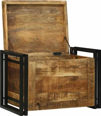 Image de vidaXL Boîte de rangement marron et noire, 60 x 40 x 41 cm