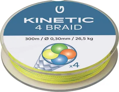 Produktbild von Kinetic 4-Braid Multi Colour - 300m geflochtene Angelschnur, Durchmesser:0.30mm, Tragkraft:26,5kg
