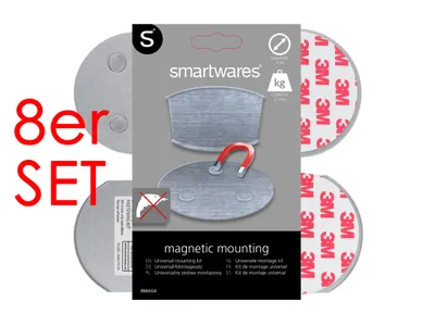Zdjęcie produktu dla zESTAW 8 nasadek magnetycznych, płytki magnetyczne do czujników dymu Ø 7 cm