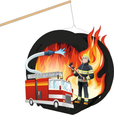 Produktbild von URSUS Laternen Bastelset EASY LINE 16 FEUERWEHR