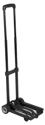 Produktbild von Kinzo Faltbare Sackkarre mit ausziehbarem Griff, 4 Rollen, maximale Belastung 40 kg, Schwarz