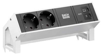 Produktbild von Bachmann Desk2 2Xcee7/3 1Xusb C/C 65W, L=0,2M Inox