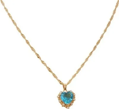Produktbild von ME-20740 Halskette in Gold und Blau – Damen KP20740