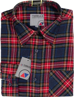 Produktbild von TERRAX Bekleidung 81031-3110 Flanellhemd 85 cm rot Größe