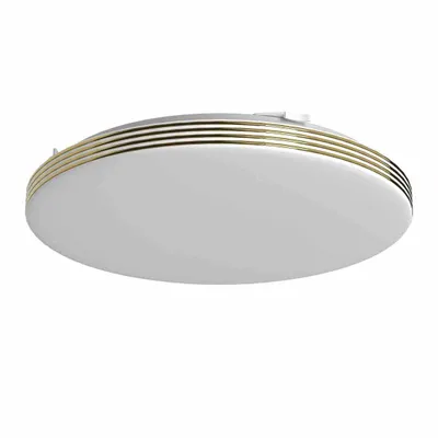 Imagen del producto de Lámpara de techo redonda, 33 cm, LED, 16W, blanca/dorada, marca Bever, modelo Milagro
