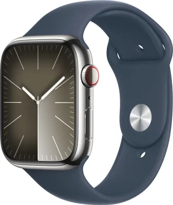 Produktbild von Apple Watch Series 9 45 mm Digital 396 x 484 Pixel Touchscreen 4G Silber WLAN GPS