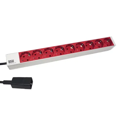 Obrázek produktu pro Bachmann 333.936 Innenraum 9AC-Ausgänge 2m Grau - Rot Verlängerungskabel (333936)