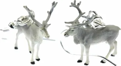 Produktbild von Rentier Ohrringe Miniblings Weihnachten Ren Rentiere Weihnachtsmann Elch grau