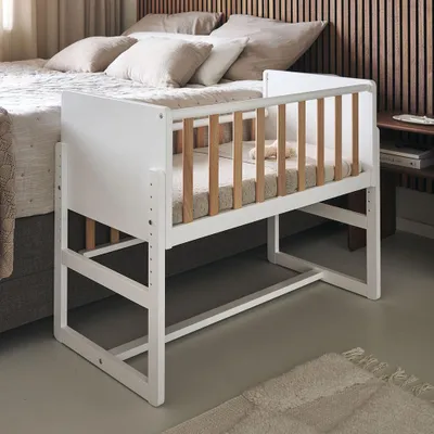 Produktbild von Petite Amélie Beistellbett Nuage - 45x90 cm - Natur - höhenverstellbar – gute Luftzirkulation