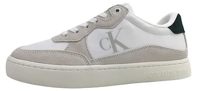 Image de Chaussures de sport pour hommes Calvin Klein Classic, modèle à lacets, couleur blanche, style décontracté