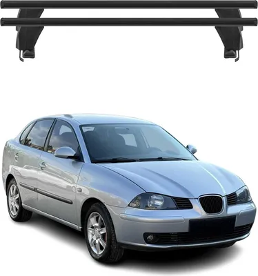 Image de Menabo Barres de toit Transversales pour Seat Cordoba II 2002-2009 Alu Noir ABE