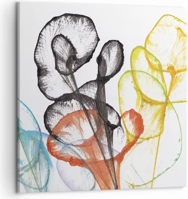 Produktbild von Bild auf Leinwand - Leinwandbild - Einteilig - Blumen Abstraktion Surrealismus - 50x50cm - Wand Bild - Wanddeko - Wandbilder - Leinwanddruck - Bilder - Wanddekoration - Leinwand bilder - AC50x50-4444