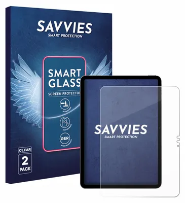 Produktbild von 2x Savvies Schutzglas Folie für Apple iPad Air 11" M4 2026 (Hochformat) 9H Panzer Schutzfolie Glas Displayschutz klar transparent
