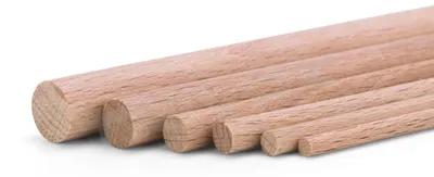 Produktbild von Rundholz aus Buche, 14mm Durchmesser, 1000mm Länge