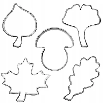 Produktbild von EkoForemki Herbst Ausstecher für Kekse 5 Stück Blatt Pilz