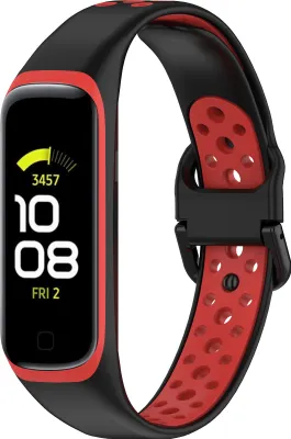 Produktbild von Strap-it Samsung Galaxy Fit 2 Sportarmband (Schwarz/Rot)