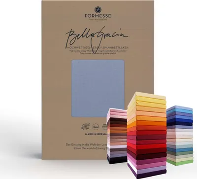Produktbild von Formesse Spannbettlaken Bella Gracia 90x190-100x220 cm 208 Meeresblau