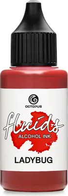 Immagine prodotto di Octopus Fluids Alcohol Ink LADYBUG, inchiostro a base alcolica per Fluid Art e resina, rosso