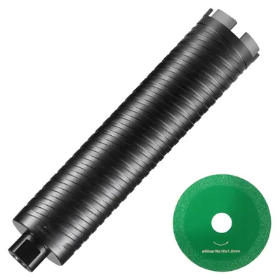 Productafbeelding van VEVOR Diamantboorkroon, kernboormachine, 63,5 mm, nat/droog, voor tegels en blokken. Betonkernboormachine met geleideboormachine en zaagblad, boordiepte 241,3 mm, binnendraad 5/8 inch - 11