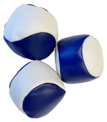 Produktbild von Jonglierbälle-Set 120 g Blau Weiß