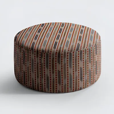 Produktbild von Stilvoller Polsterhocker Designer Textilpouf Wohnzimmer Fußhocker