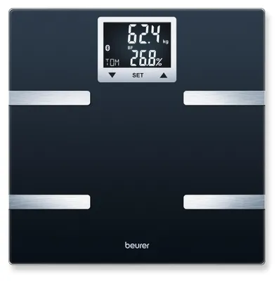 Obrázek produktu pro Váha Beurer BF 720 BT, do 180 kg, 8 funkcí, paměť, LCD, velká čísla, Quick Start, automatické rozpoznání uživatele, černá