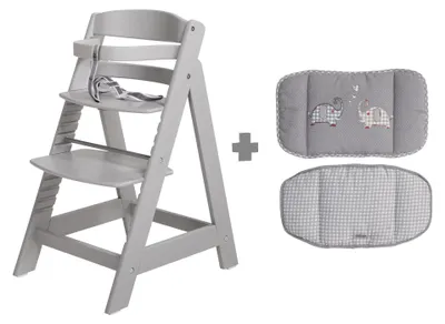 Produktbild von roba Treppenhochstuhl Sit Up III, mitwachsend vom Baby- bis Jugendstuhl, taupe, mit Sitzverkleinerer