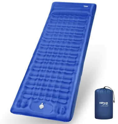 Productafbeelding van Opblaasbare Camping Matras met Ingebouwd Kussen – 12 cm Extra Dik