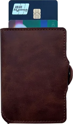 Produktbild von Lobwerk Mini Wallet Slim Wallet Geldbörse Premium Portemonnaie Kartenetui mit Schiebemachnismus
