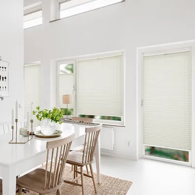 Produktbild von Allesin Plissee ohne Bohren Klemmfix, Beige 65x100cm (BxH) , Easyfix lichtdurchlässig Sichtschutz Sonnenschutz, Jalousie Plisseerollo mit Klemmträger, Faltrollo für Fenster & Tür