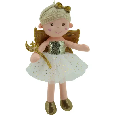 Produktbild von Sweety Toys 11742 Stoffpuppe Fee Plüschtier Prinzessin 30 cm Gold