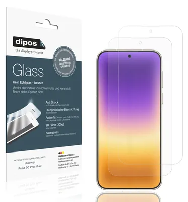 Produktbild von 2x Schutzfolie für Huawei Pura 90 Pro Max matt - Anti-Shock 9H Folie dipos Glass Kunststoffglas