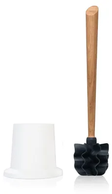 Produktbild von SAUBA LOOWY Toilettenbürste Eiche und Kunststoff weiß