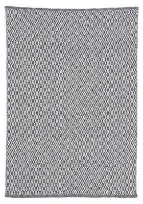 Produktbild von In- und Outdoor Teppich Frida Grau 60x110 cm Flachgewebeteppich Wendbar | Moderner Teppich Wetterfest und UV-beständig für Balkon, Terasse, Garten, Wohn- und Schlafzimmer