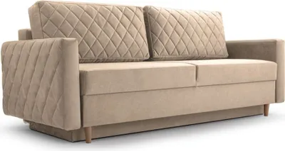 Produktbild von Schlafsofa Sofa mit Schlaffunktion und Bettkasten Couch für Wohnzimmer Polstersofa Sofagarnitur Wohnlandschaft mit Bettfunktion - 215x100x94 cm NOLEN (Beige - NOEL 17)