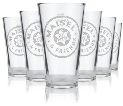 Produktbild von 6x Maisels  Glas / Gläser Weissbierglas Willibecher 0,3l "M & F" White