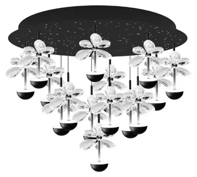 Productafbeelding van Zwarte plafondlamp Pianopoli 2 Ø 50cm