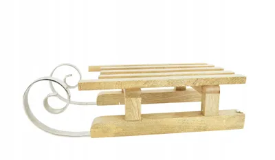 Productafbeelding van Kerstdecoratie: Houten slee, 45x23 cm