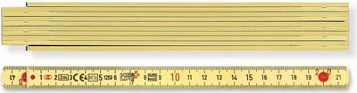 Produktbild von BMI Kunstoffgliedermaßstab LONGLIFE, Länge 2 m, Meterstab, Farbe gelb