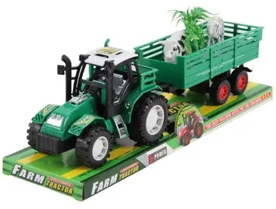 Image de Tracteur avec remorque et animaux - Trifox