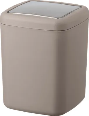 Produktbild von WENKO Schwingdeckel Eimer 3 L Müll Abfall BARCELONA S taupe Kosmetik Bad Küchen