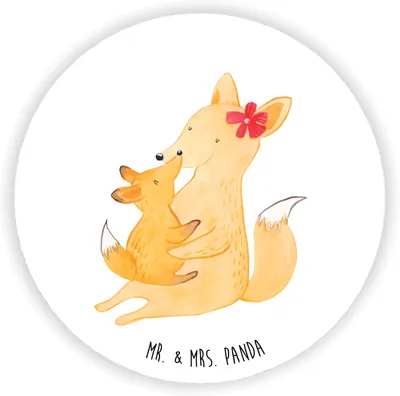 Produktbild von Mr. & Mrs. Panda magnet Fuchs Mama - Weiß - Geschenk, Mutter, Kühlschrank, für, pinwand, Muttertag, Kühlschrankmagnet, Schoß, Mami, pinnwand, Tochter